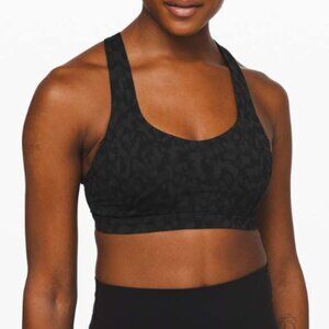 NWT Lululemon Free To Be Serene Bra Light Support Black/Gray Camo